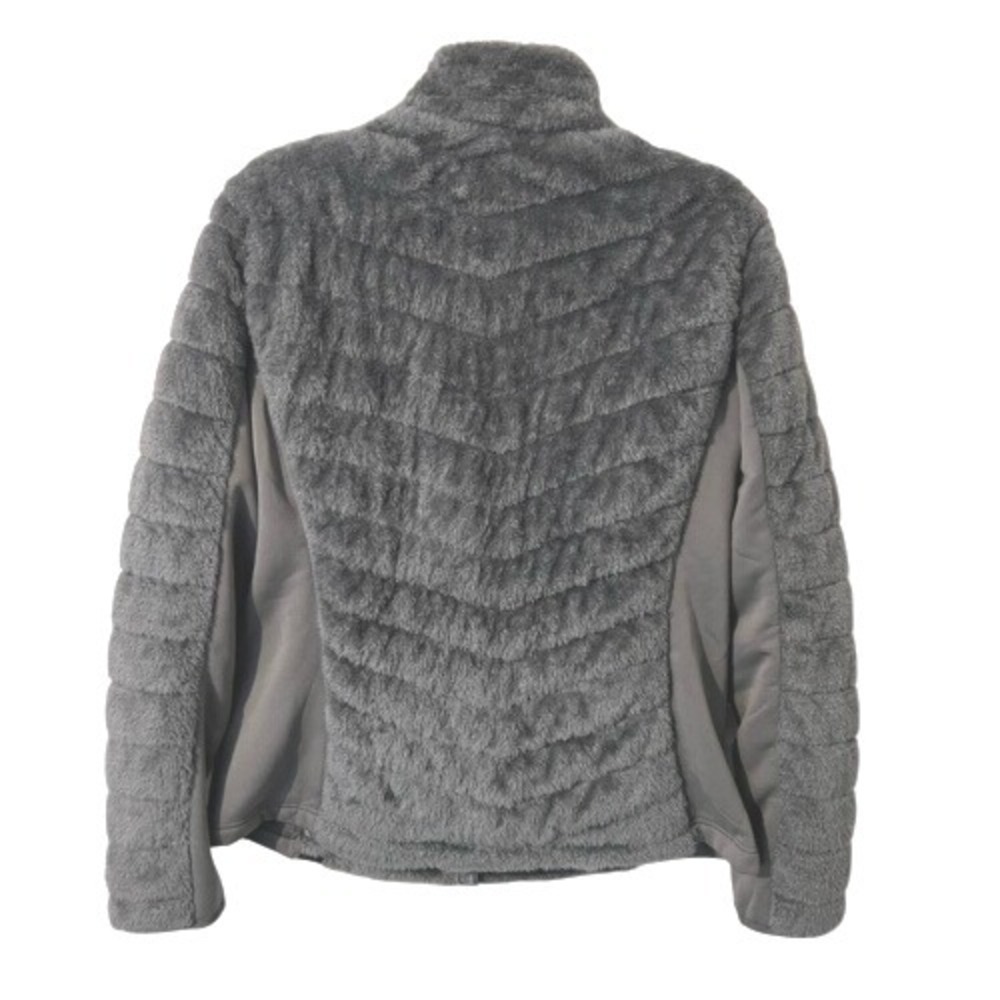 Women's Be Boundless Gray Jacket/Coat Faux Fur Pockets Front Zip Long Sleeve L‎ - Picture 2 of 8